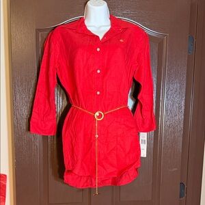 Polo by Ralph Lauren Red Garment with Gold Chain Detail